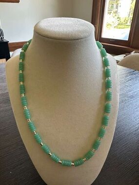 Green Bead Necklace by